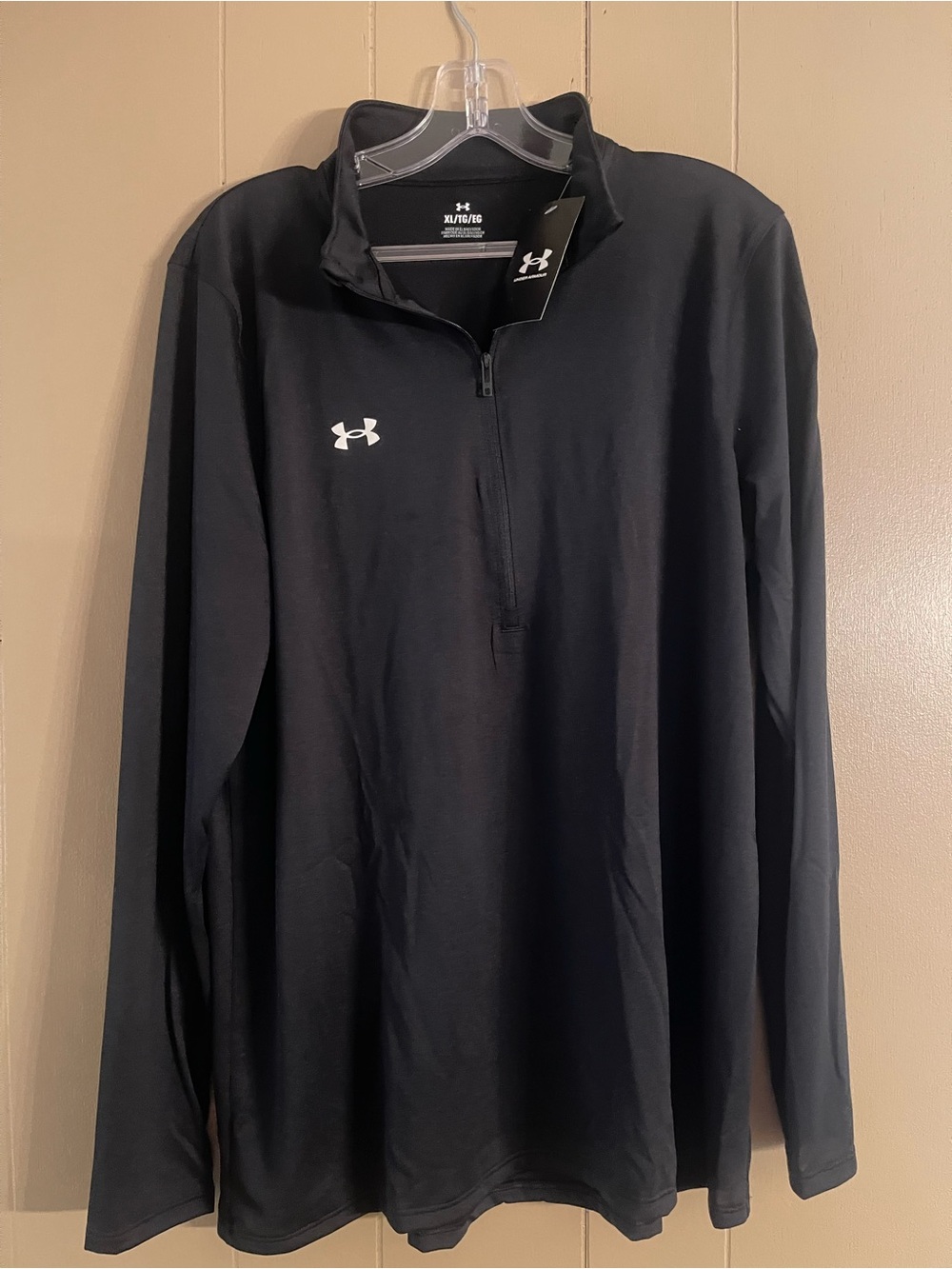 Under Armour NWT Women’s Team Tech Half Zip Pullover Black XL Loose Activewear
